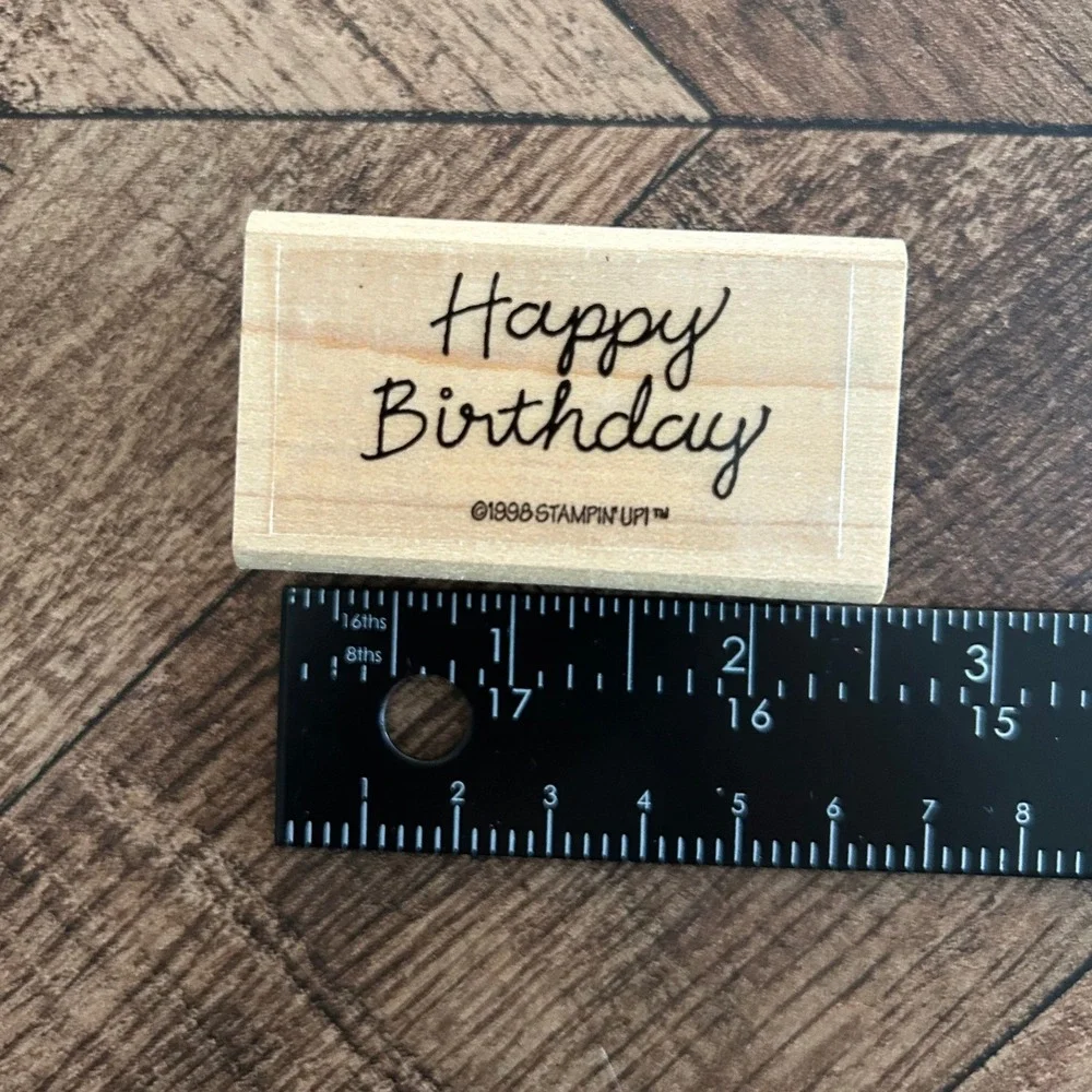 Stampin Up Birthday Celebration Wood Rubber Stamp Lot 20pc Scrapbook Card Craft